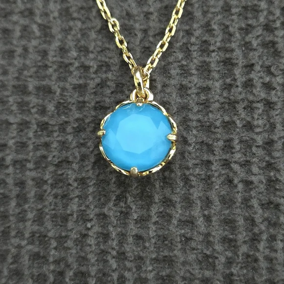 Kate Spade♠️ "That Sparkle" Turquoise🩵 Pendant Necklace - NWT - Picture 12 of 16